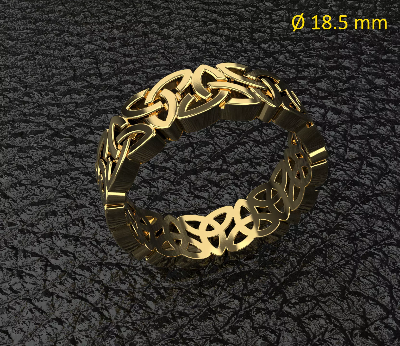 Celtic knot ring 18 5 mm 3D print model_0