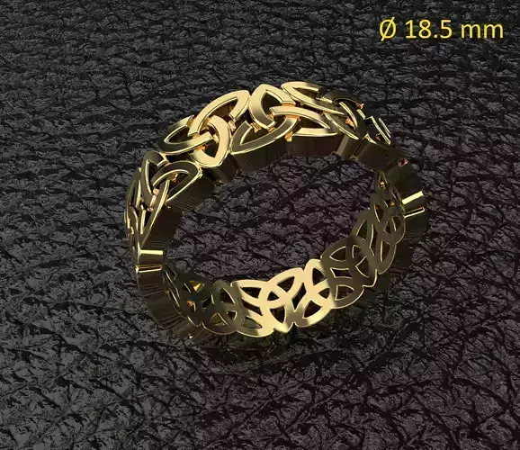 Celtic knot ring 18 5 mm