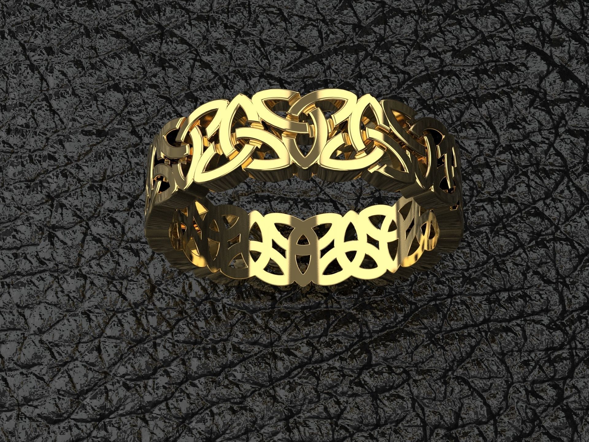 Celtic knot ring 19 5 mm 3D print model_2