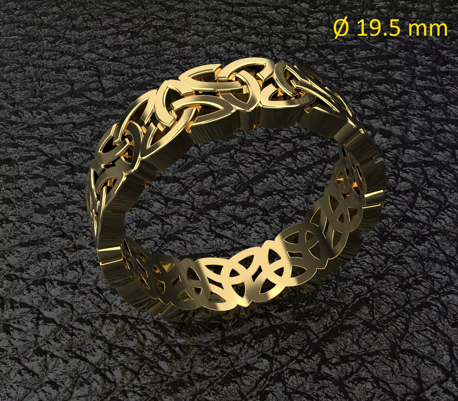 Celtic knot ring 19 5 mm 3D print model_0
