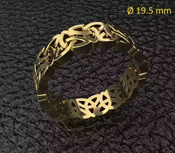 Celtic knot ring 19 5 mm