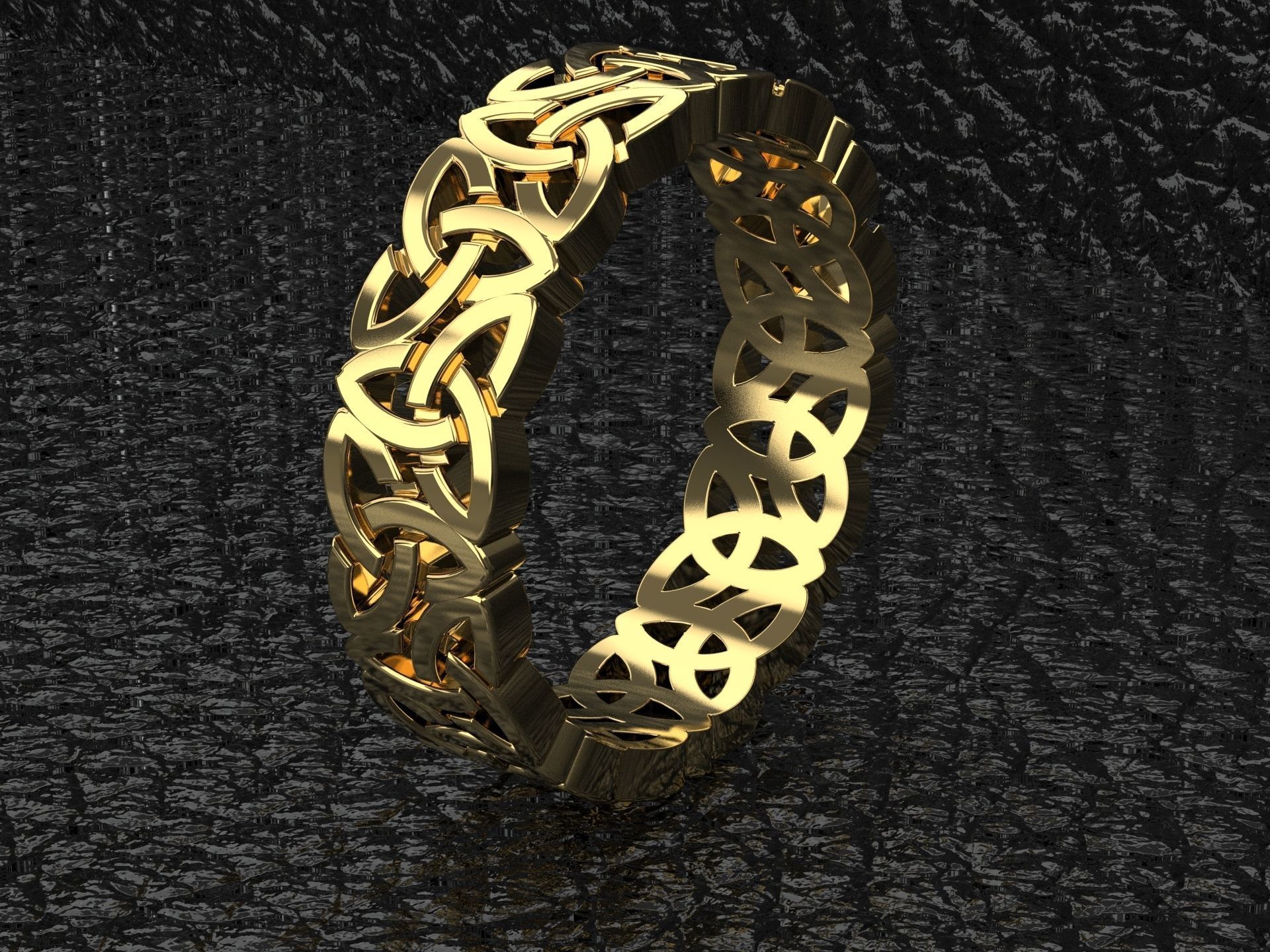 Celtic knot ring 19 5 mm 3D print model_1