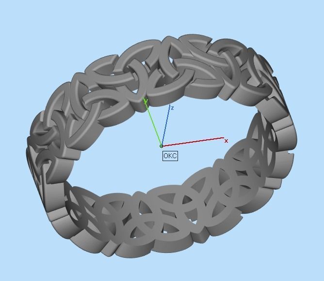 Celtic knot ring 19 5 mm 3D print model_3