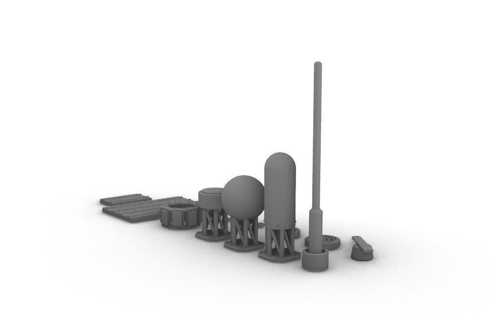 Sensors Cameras Antennas Arrays Receivers Kitbash Mega Pack 3D Model Collection_60