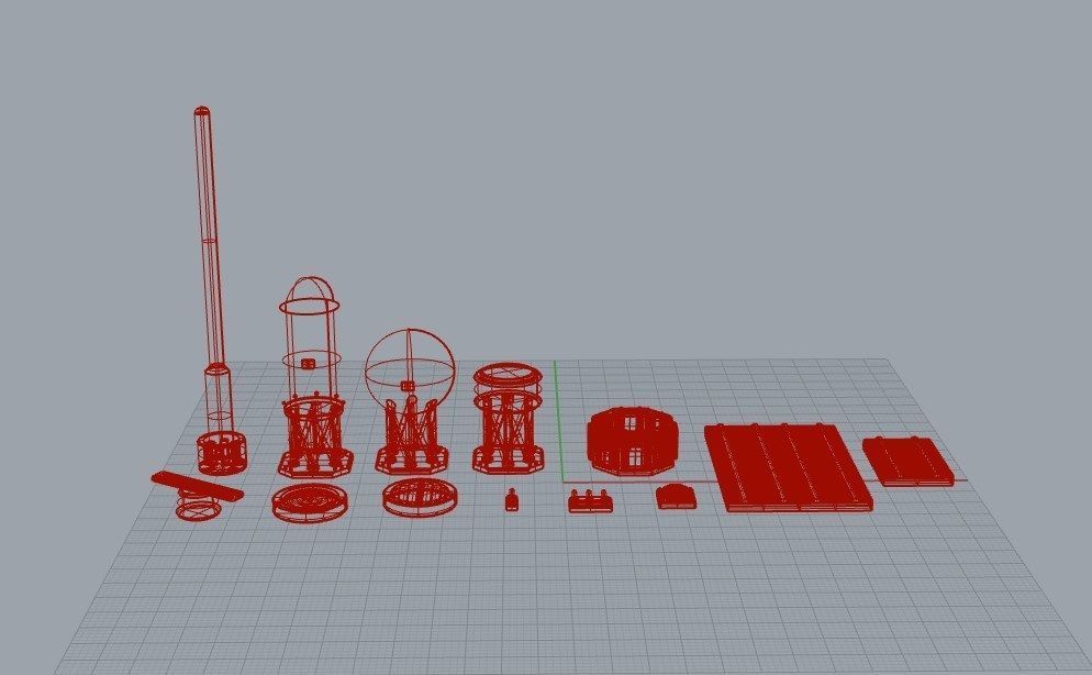 Sensors Cameras Antennas Arrays Receivers Kitbash Mega Pack 3D Model Collection_73