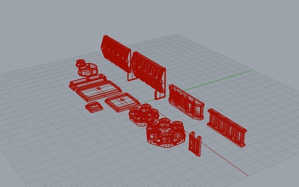 Sensors Cameras Antennas Arrays Receivers Kitbash Mega Pack 3D Model Collection_98