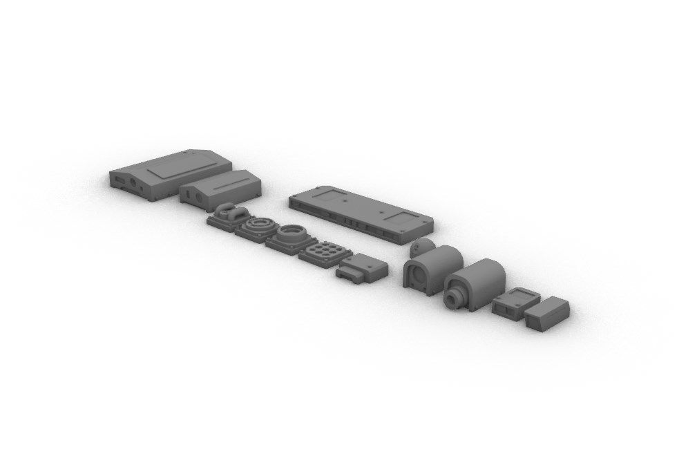 Sensors Cameras Antennas Arrays Receivers Kitbash Mega Pack 3D Model Collection_7