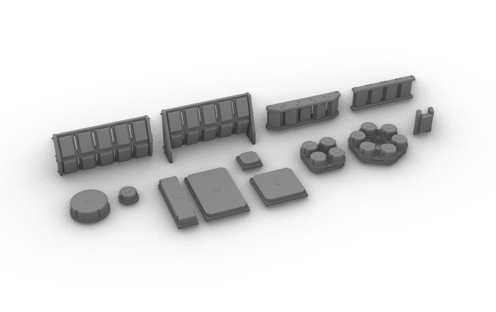 Sensors Cameras Antennas Arrays Receivers Kitbash Mega Pack 3D Model Collection_46