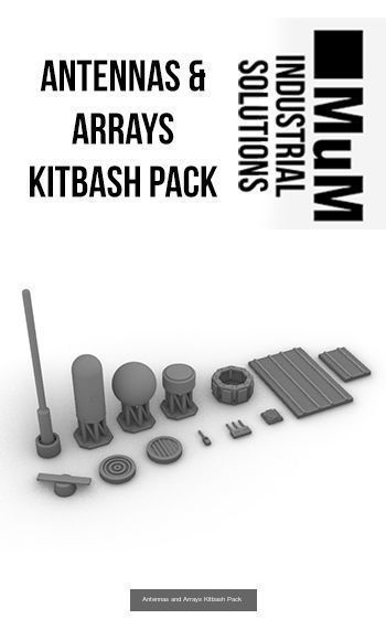 Sensors Cameras Antennas Arrays Receivers Kitbash Mega Pack 3D Model Collection_3