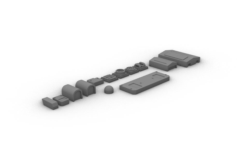 Sensors Cameras Antennas Arrays Receivers Kitbash Mega Pack 3D Model Collection_9