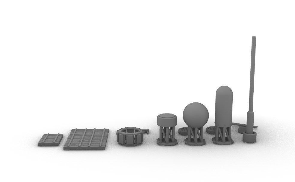 Sensors Cameras Antennas Arrays Receivers Kitbash Mega Pack 3D Model Collection_72