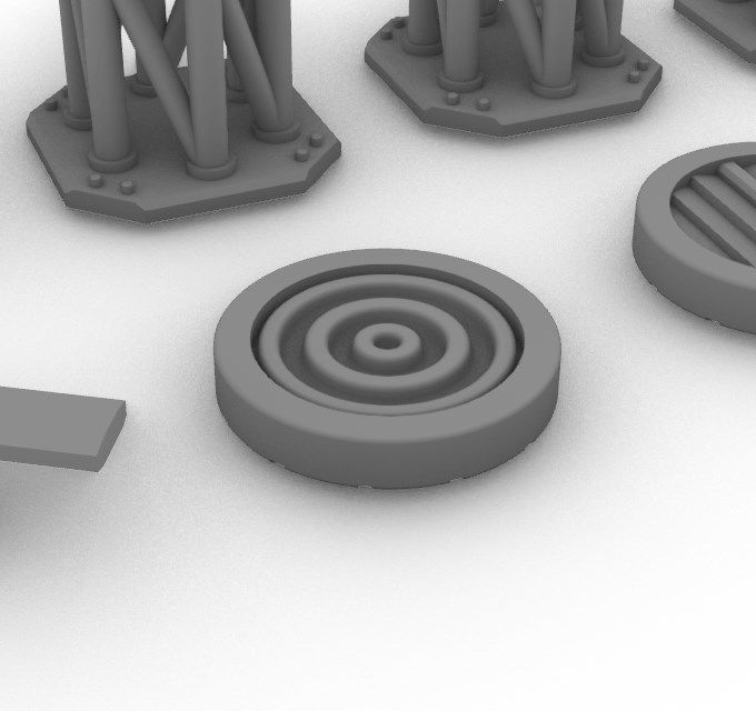 Sensors Cameras Antennas Arrays Receivers Kitbash Mega Pack 3D Model Collection_99