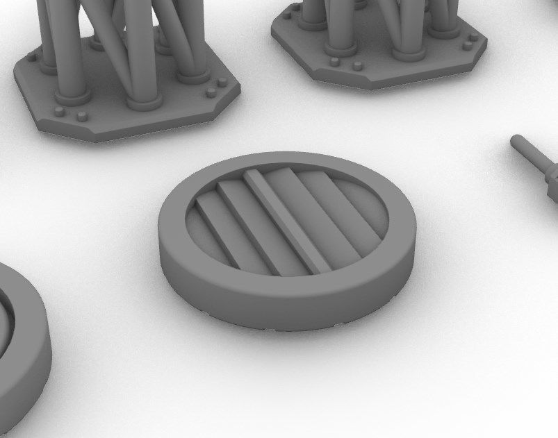 Sensors Cameras Antennas Arrays Receivers Kitbash Mega Pack 3D Model Collection_104