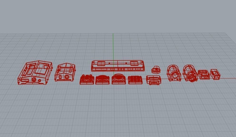 Sensors Cameras Antennas Arrays Receivers Kitbash Mega Pack 3D Model Collection_31