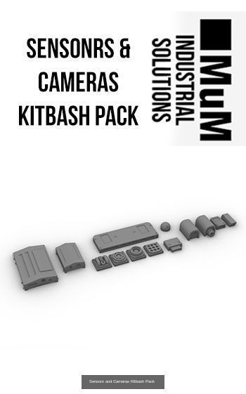 Sensors Cameras Antennas Arrays Receivers Kitbash Mega Pack 3D Model Collection_1