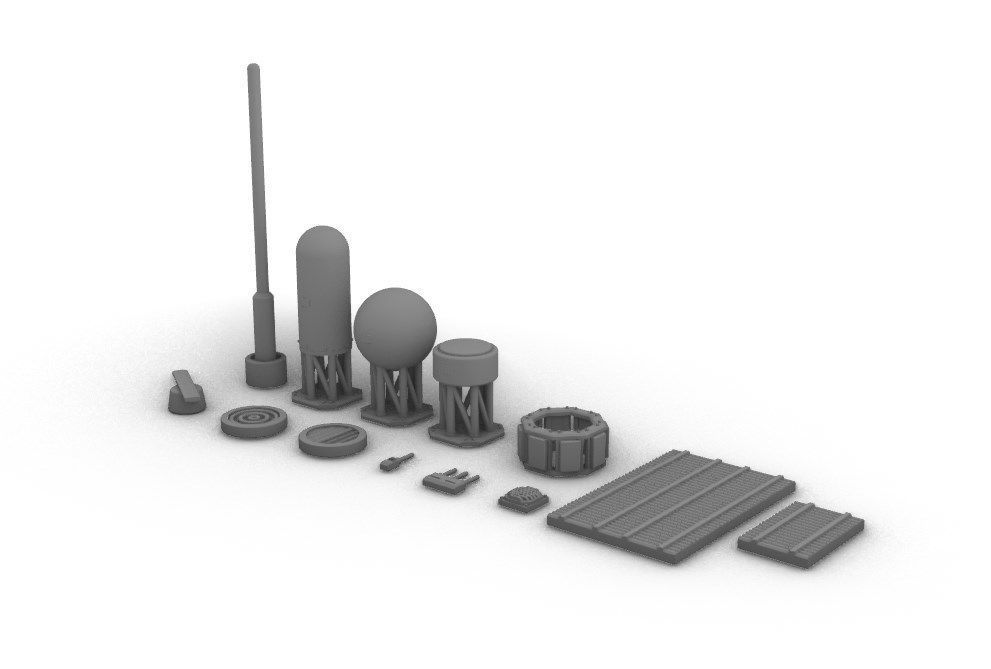 Sensors Cameras Antennas Arrays Receivers Kitbash Mega Pack 3D Model Collection_77