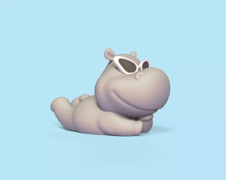 Hippo Glasses 3D print model