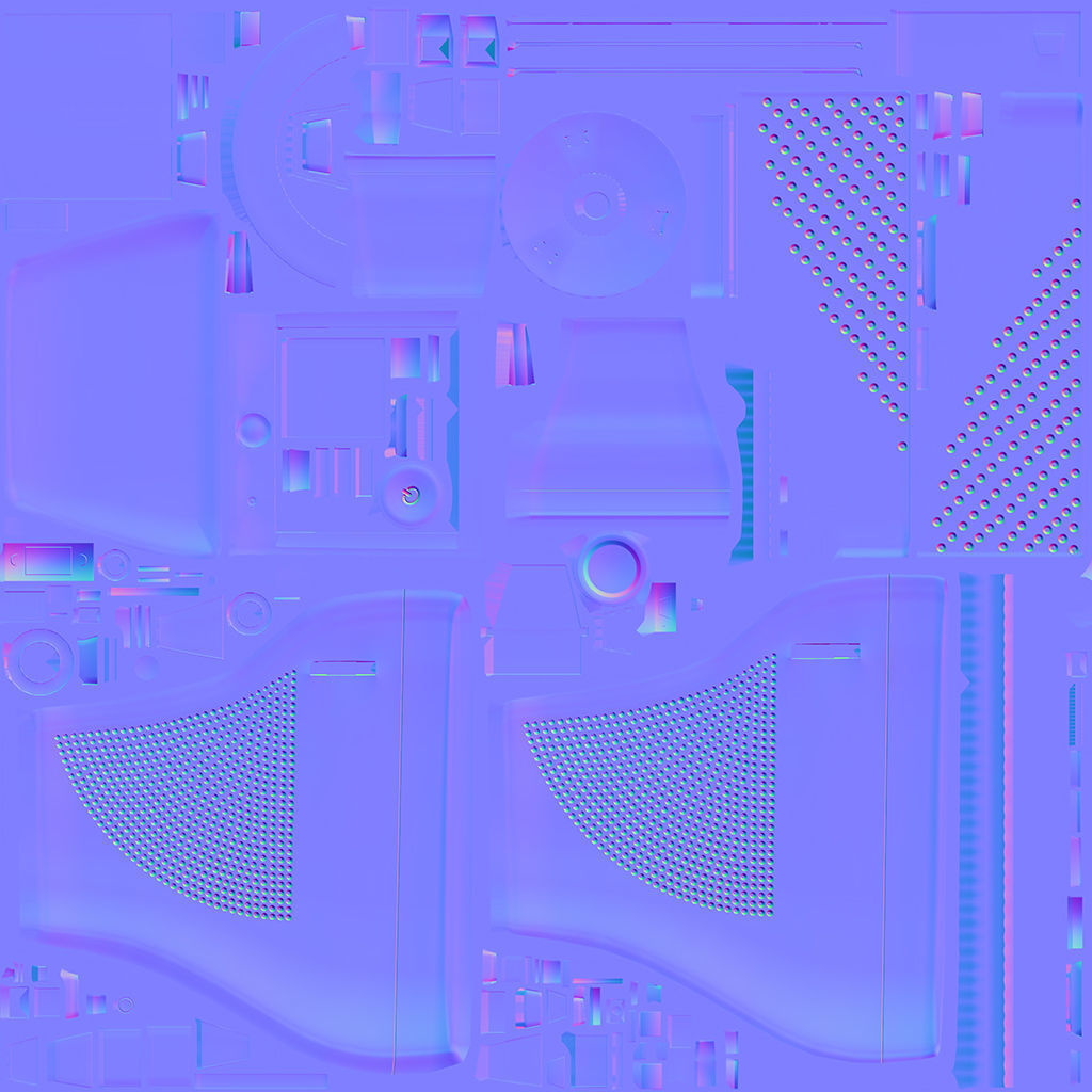 Old Computer CRT Monitor  Low-poly 3D model_8