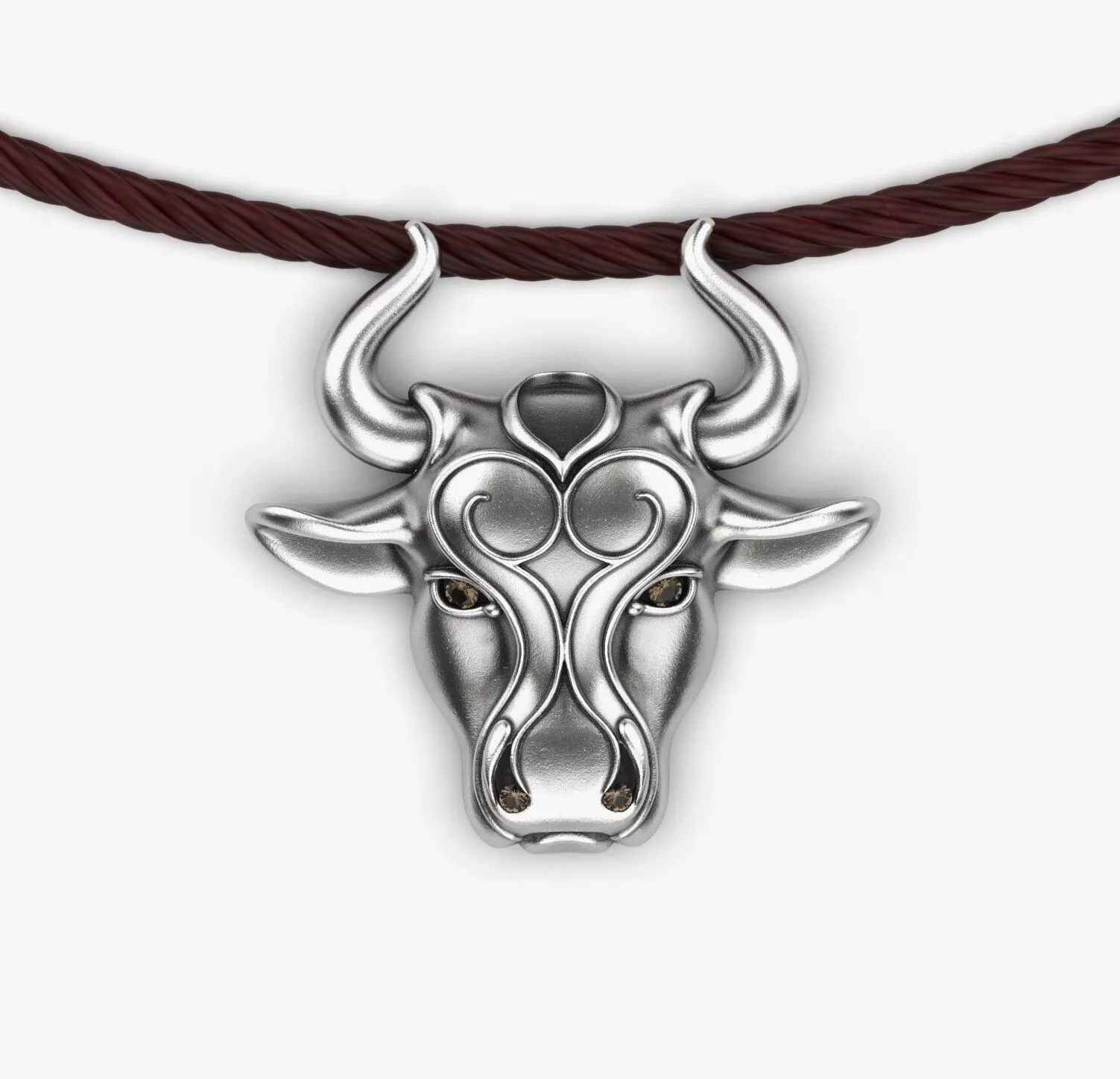 Bull Calf Cow Head pendant 3D print model