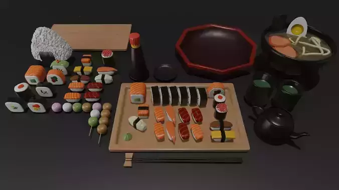 Japanese Food  3D model