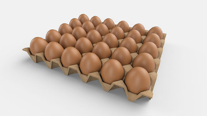 Eggs Carton Package Low-poly 3D model