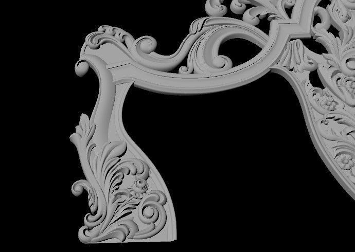 bed headboard 3D model_3
