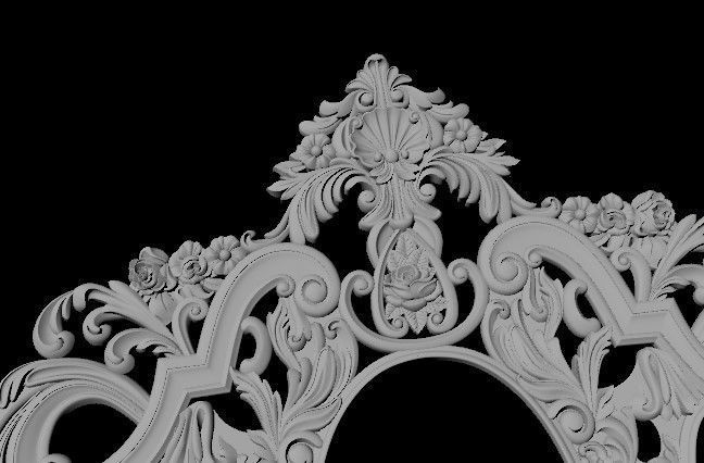 bed headboard 3D model_1
