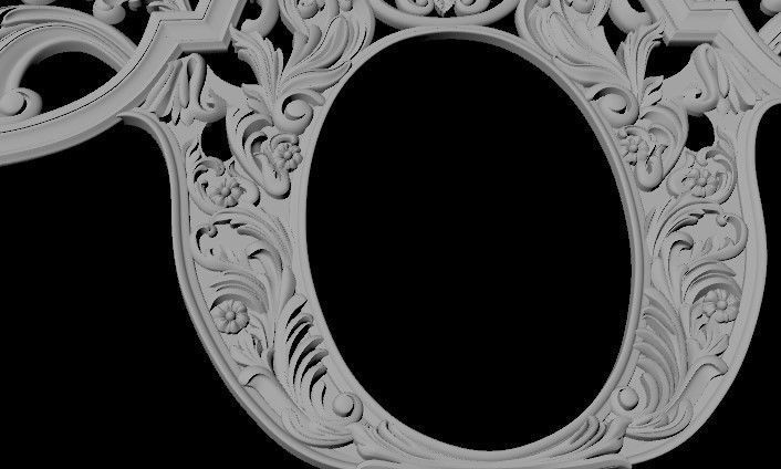 bed headboard 3D model_4