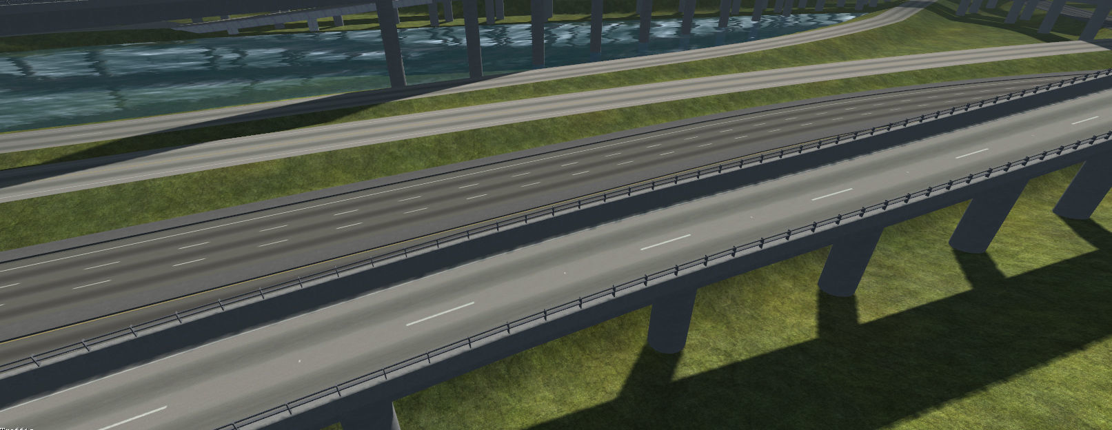 Highway  Road Flyover Low-poly 3D model_12
