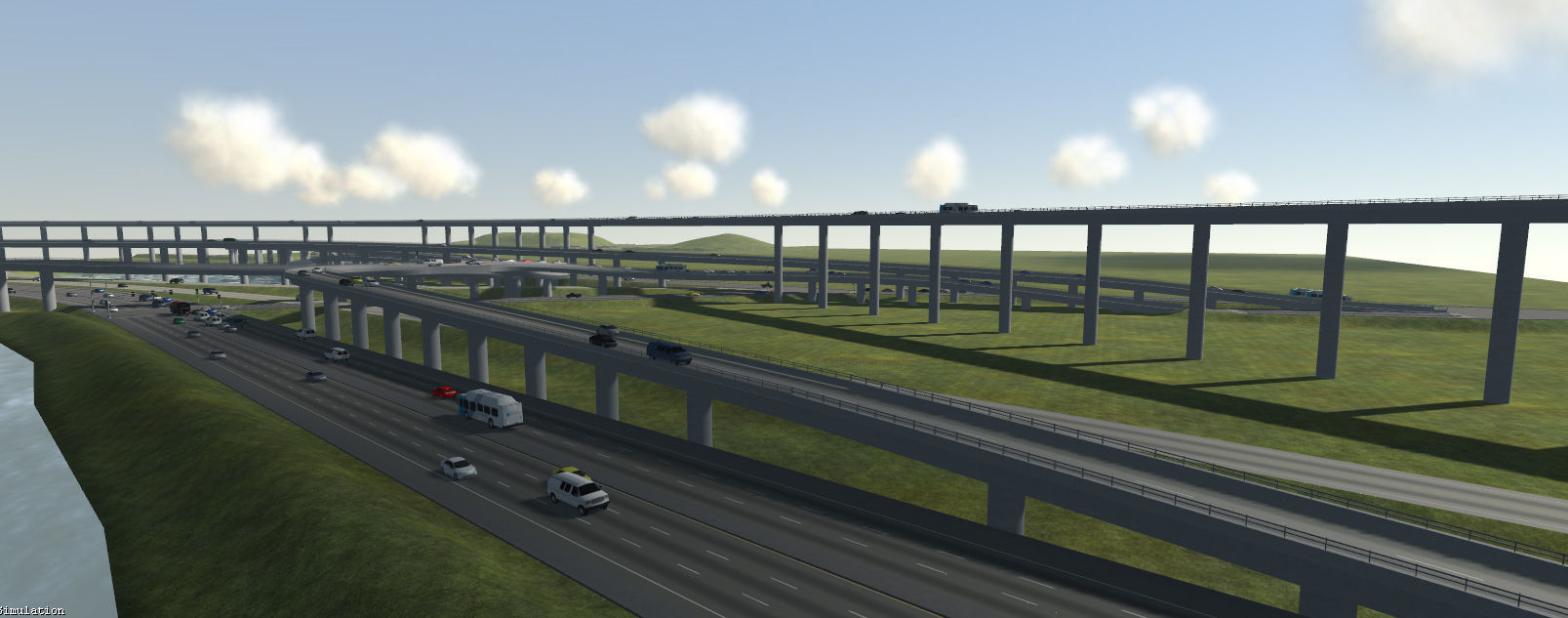 Highway  Road Flyover Low-poly 3D model_11