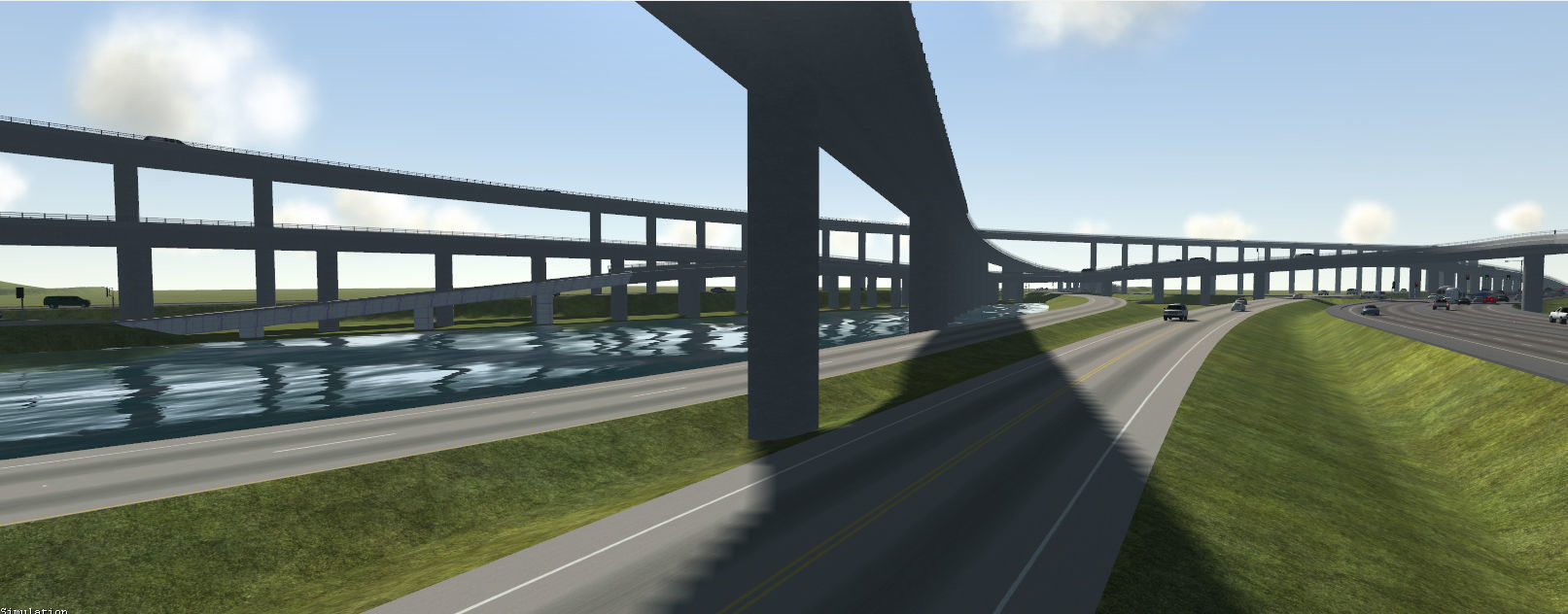 Highway  Road Flyover Low-poly 3D model_10