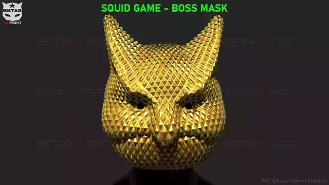 Squid Game Mask - Boss Mask Cosplay 3D print model