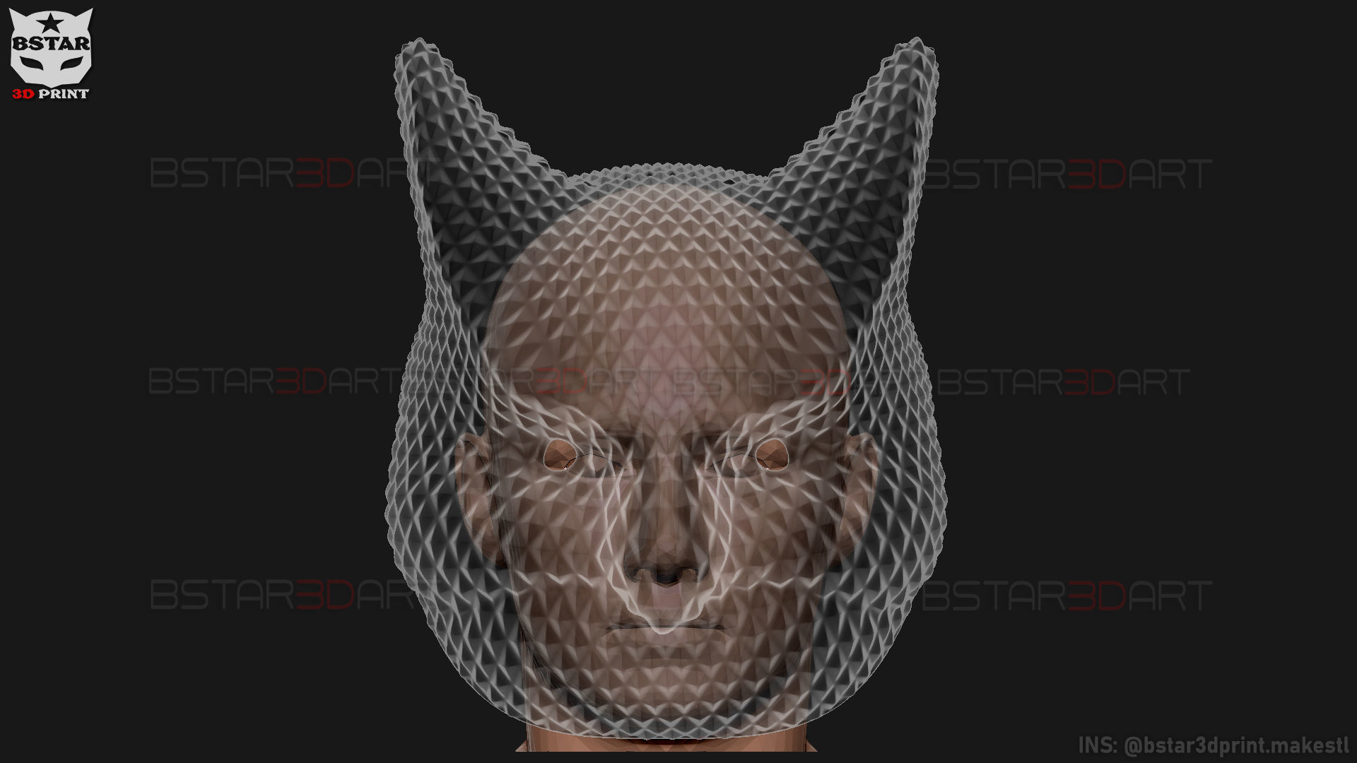 Squid Game Mask - Boss Mask Cosplay 3D print model_21