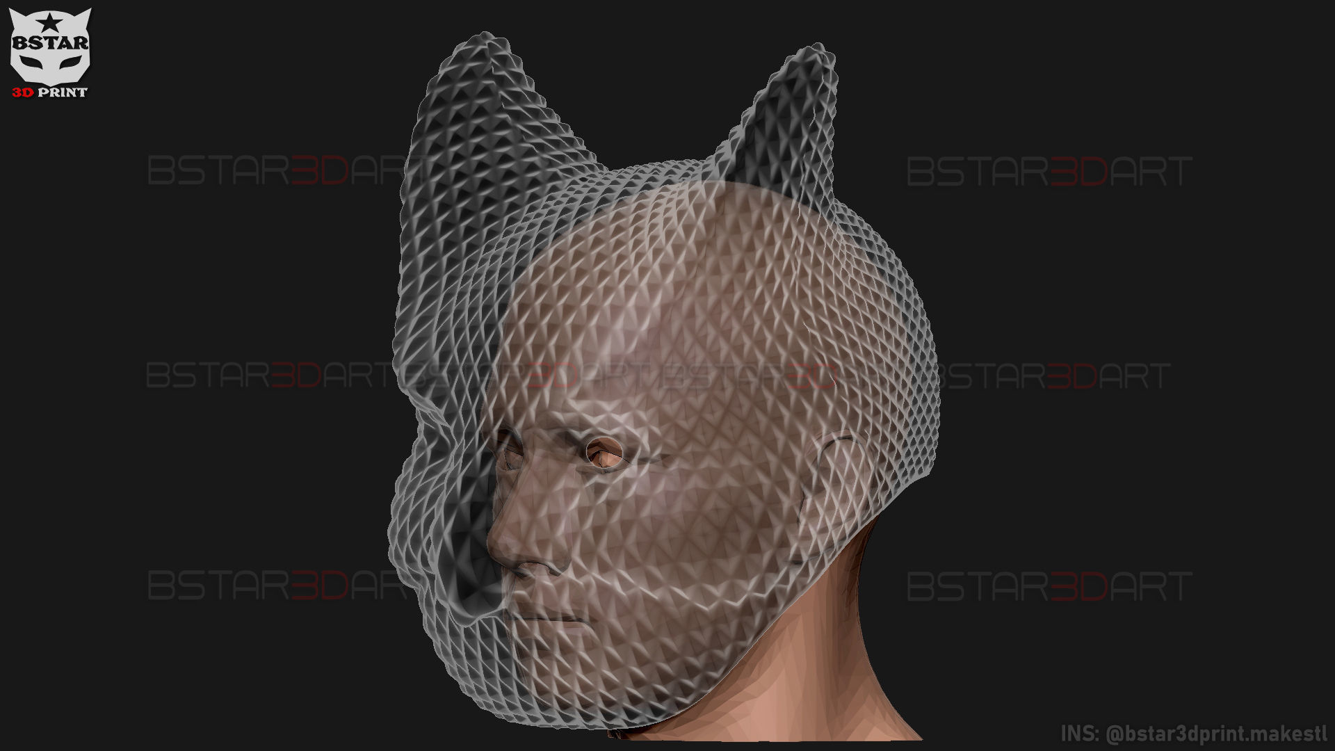 Squid Game Mask - Boss Mask Cosplay 3D print model_22