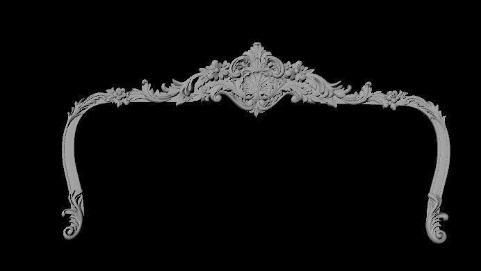 bed headboard 3D model_3