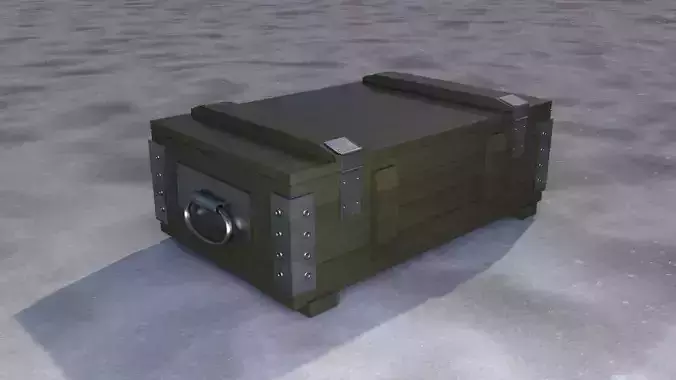 ammunition box Low-poly 3D model