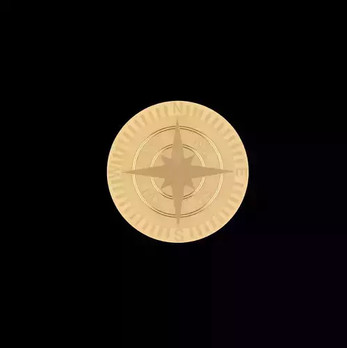 3D compass Medallion