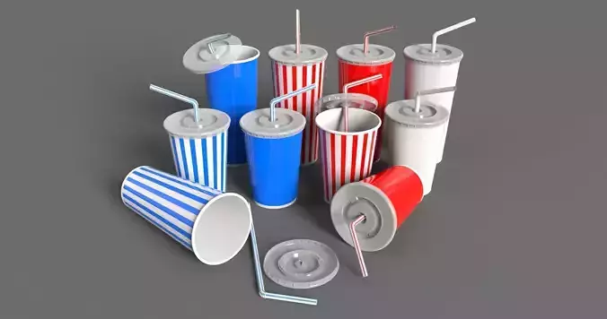 SodaCup soda cans and straws