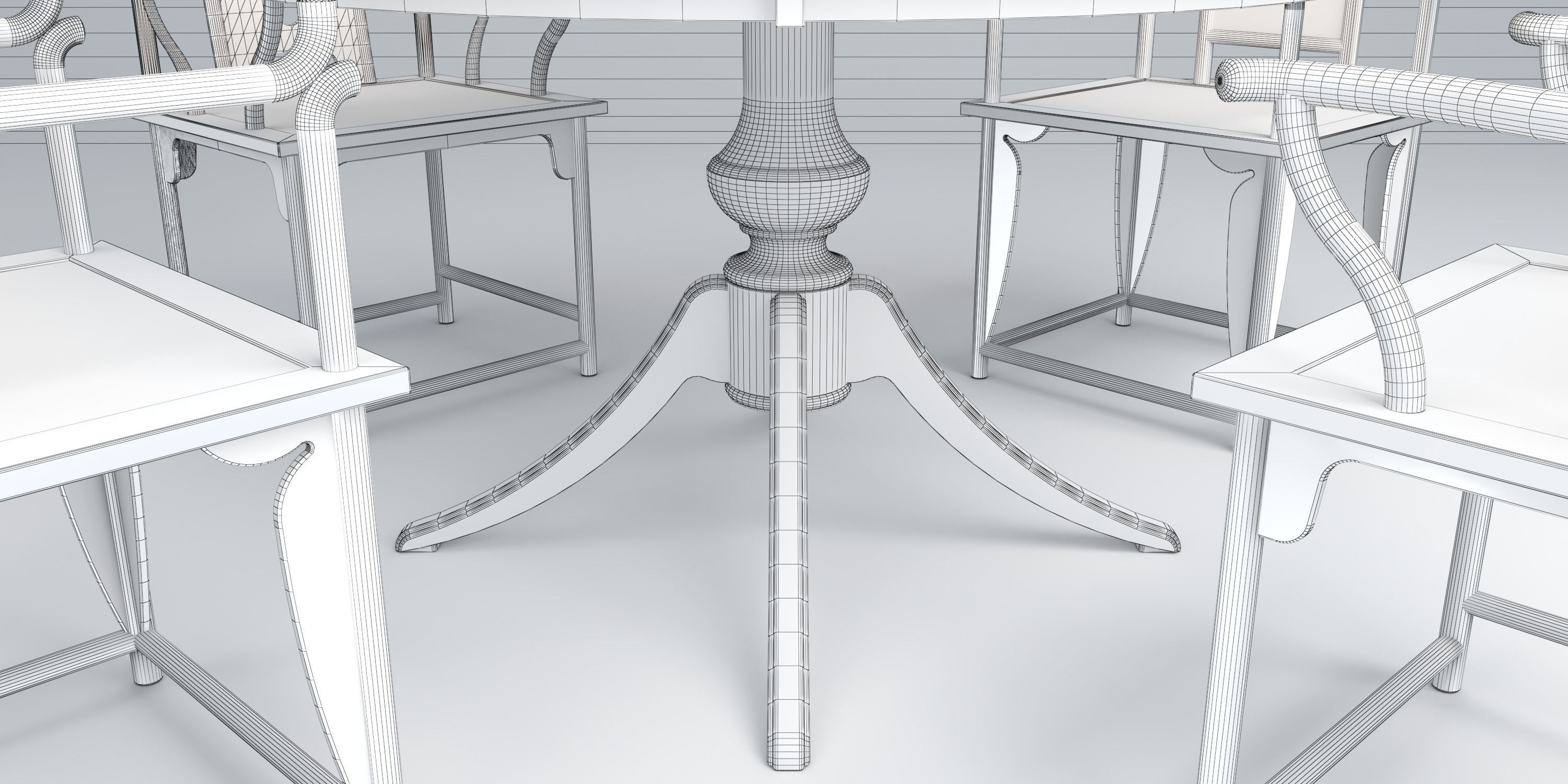 CHINOISERIE DINING TABLE 3D model_20