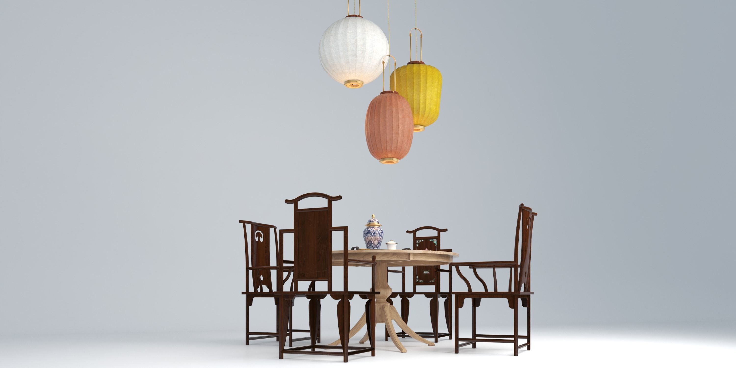 CHINOISERIE DINING TABLE 3D model_4