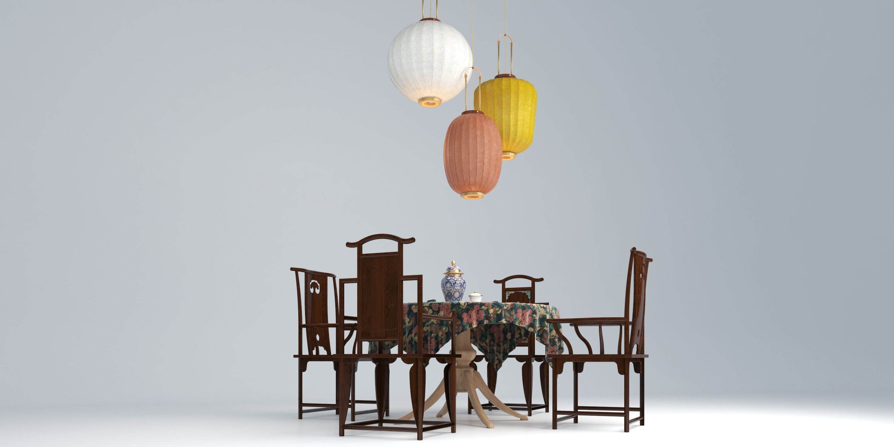 CHINOISERIE DINING TABLE 3D model_3