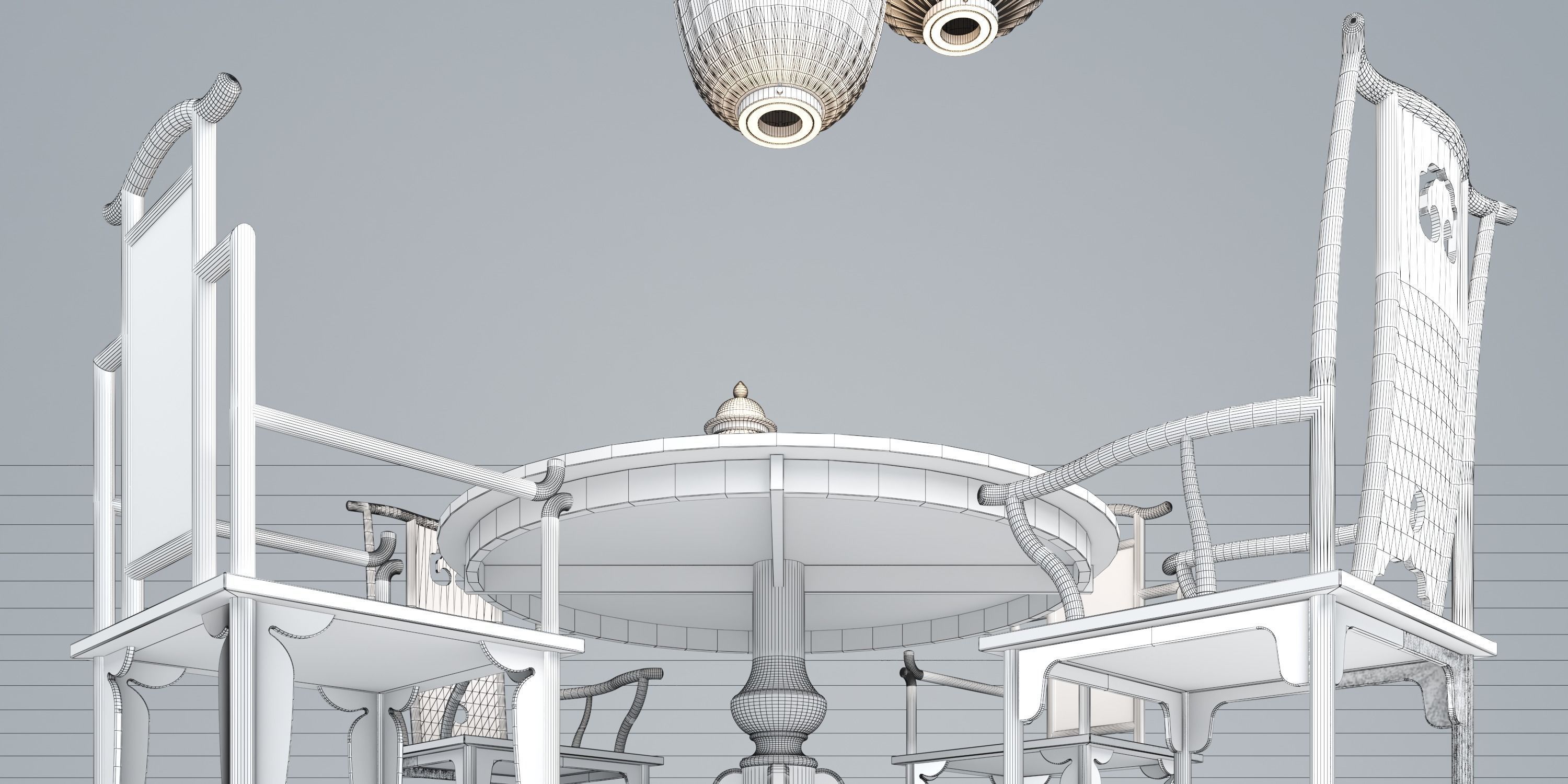 CHINOISERIE DINING TABLE 3D model_19