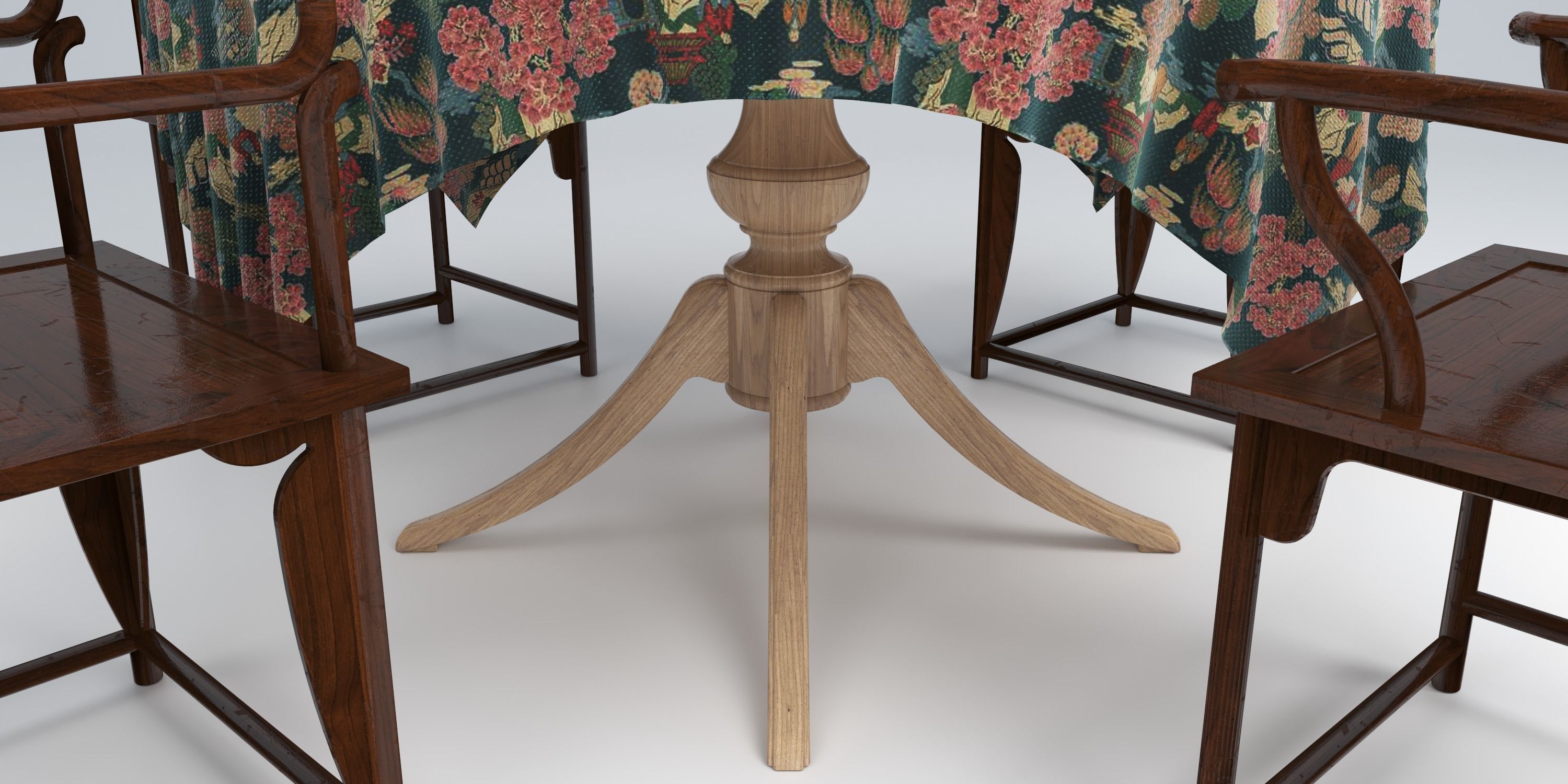 CHINOISERIE DINING TABLE 3D model_11