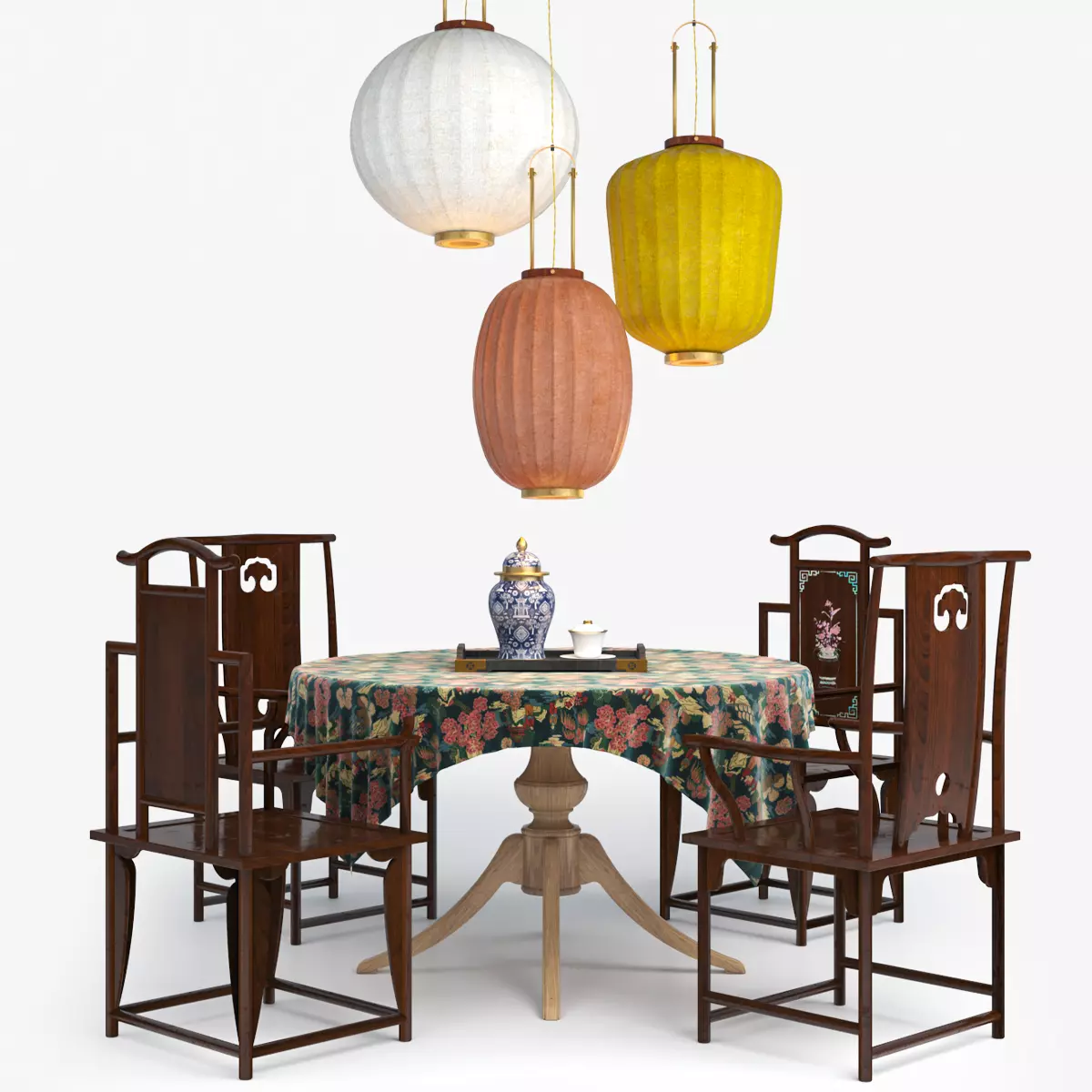 CHINOISERIE DINING TABLE 3D model_0
