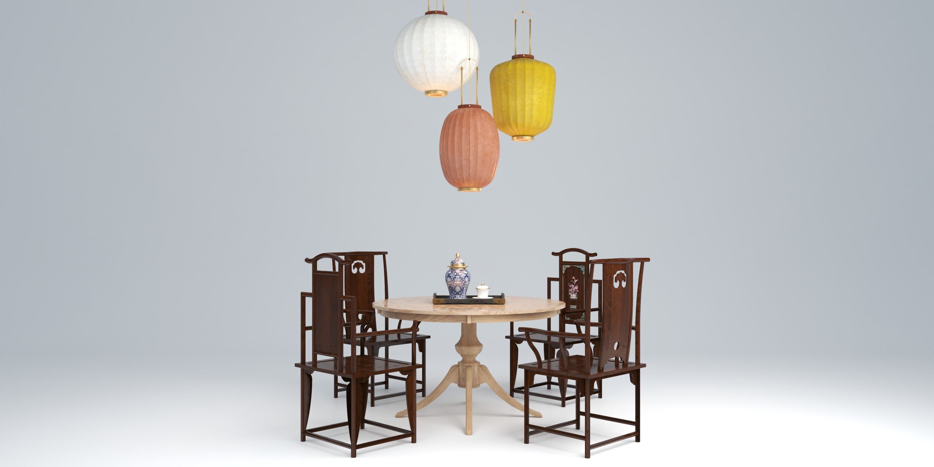 CHINOISERIE DINING TABLE 3D model_2