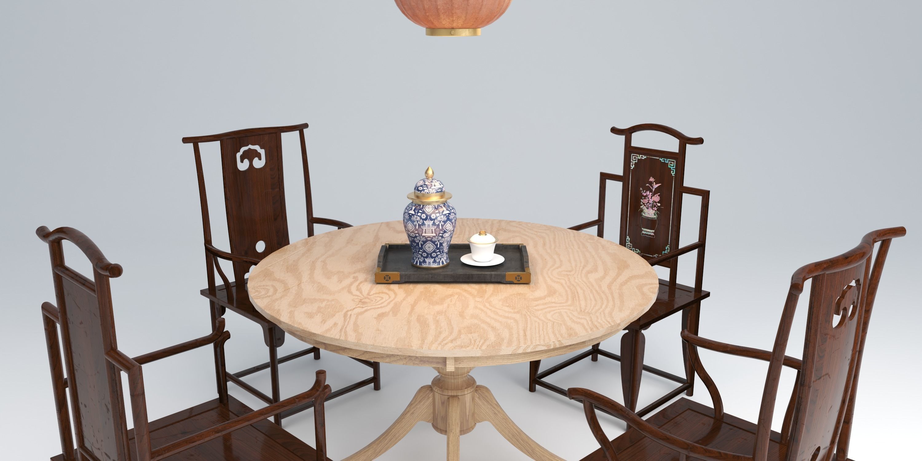 CHINOISERIE DINING TABLE 3D model_6