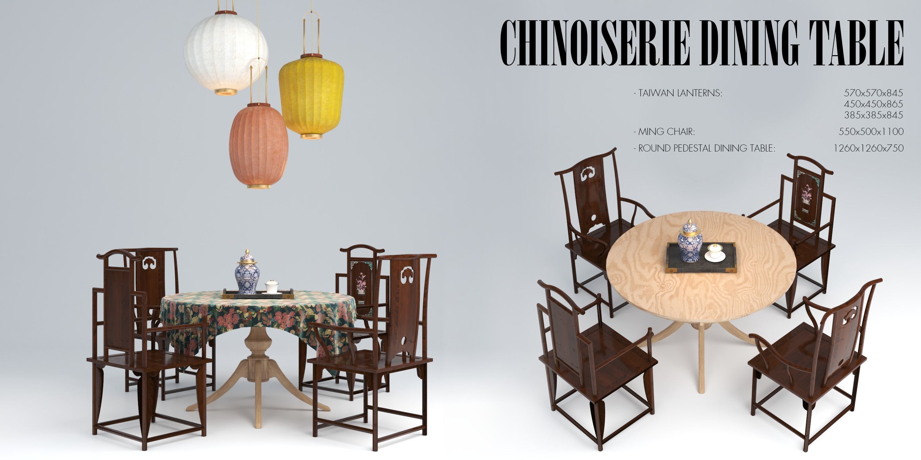 CHINOISERIE DINING TABLE 3D model_1