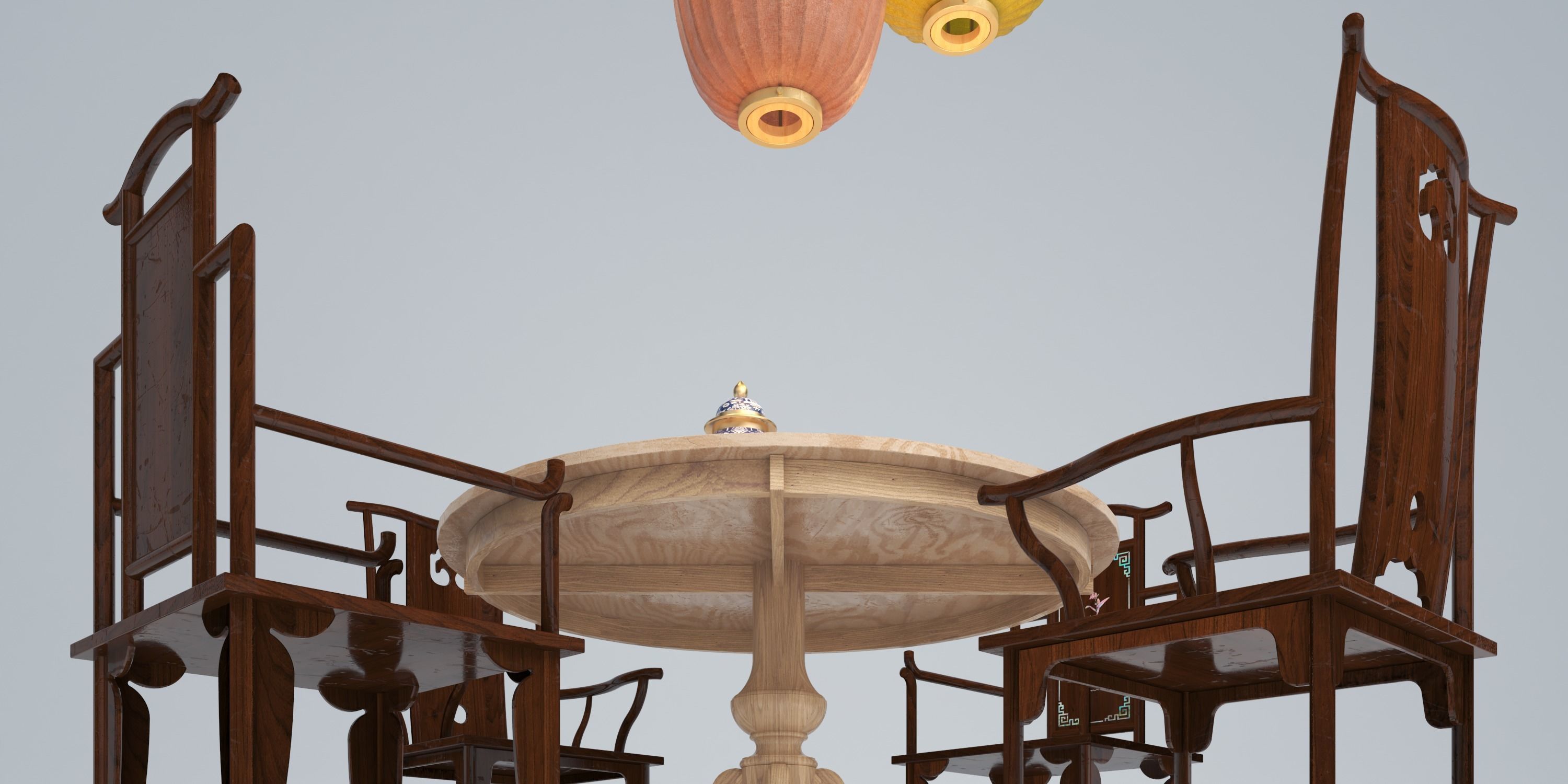 CHINOISERIE DINING TABLE 3D model_10