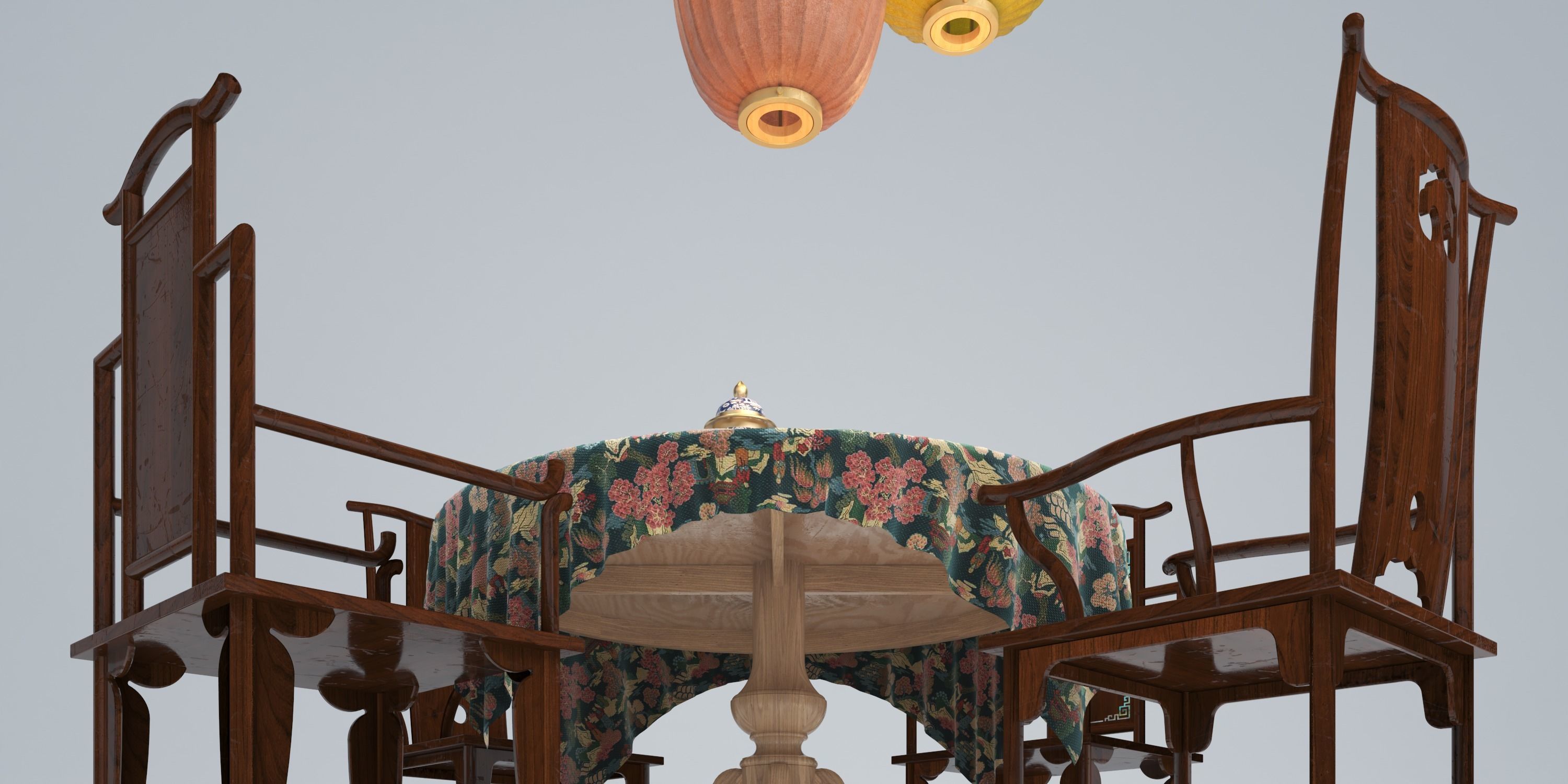 CHINOISERIE DINING TABLE 3D model_9