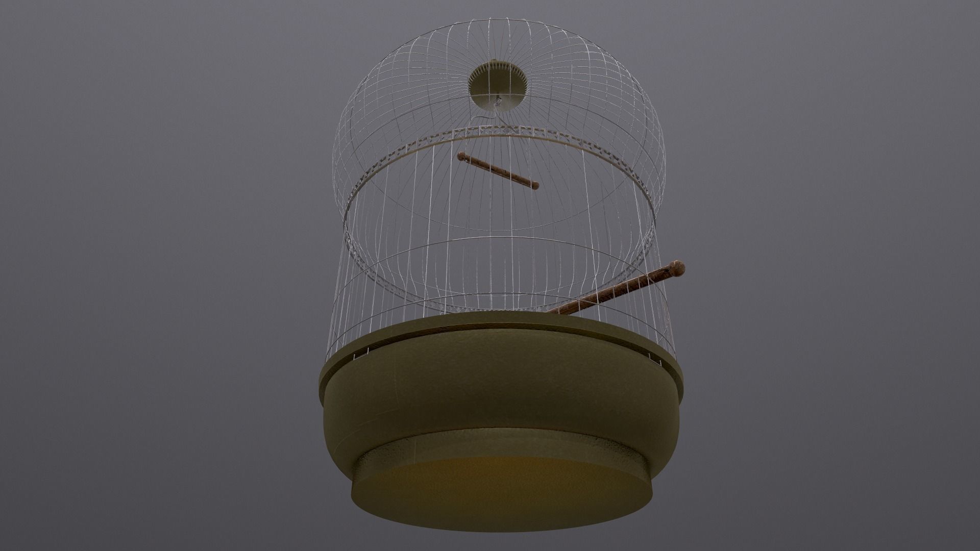 Bird cage PBR 3D model with Texture for Games and Films Low-poly 3D model_11